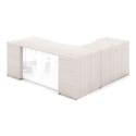 66" L-Shaped Rectangular Desk with Glass Modesty Panel - Thumbnail Image 18
