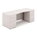 66″ x 30″ Desk with Curved Modesty and Top and Double Full Pedestals - Thumbnail Image 2