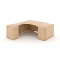 72" L-Shaped Bow Front Desk with Curved Laminated Modesty Panel - Thumbnail Image 7