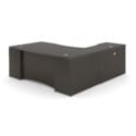 72" L-Shaped Bow Front Desk with Curved Laminated Modesty Panel - Thumbnail Image 17