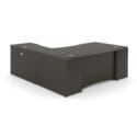 72" L-Shaped Bow Front Desk with Curved Laminated Modesty Panel - Thumbnail Image 12