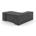 72" L-Shaped Bow Front Desk with Curved Laminated Modesty Panel - Thumbnail Image 18