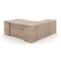 72" L-Shaped Bow Front Desk with Curved Laminated Modesty Panel - Thumbnail Image 20