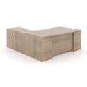 72" L-Shaped Bow Front Desk with Curved Laminated Modesty Panel - Thumbnail Image 15