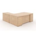 72" L-Shaped Bow Front Desk with Curved Laminated Modesty Panel - Thumbnail Image 14