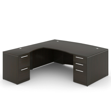 66" L-Shaped Rectangular Desk with Laminated Modesty Panel - Image 7