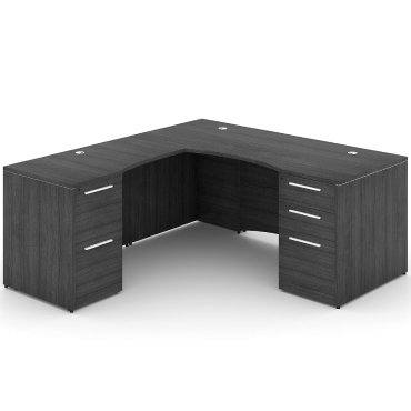 66" L-Shaped Rectangular Desk with Laminated Modesty Panel - Image 8