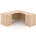 66" L-Shaped Rectangular Desk with Laminated Modesty Panel - Thumbnail Image 4