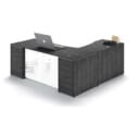 66" L-Shaped Rectangular Desk with Glass Modesty Panel - Thumbnail Image 16