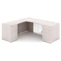66" L-Shaped Rectangular Desk with Glass Modesty Panel - Thumbnail Image 13