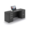 72″ x 24″ Rectangular Desk with Modesty and Double Full Pedestals - Thumbnail Image 2