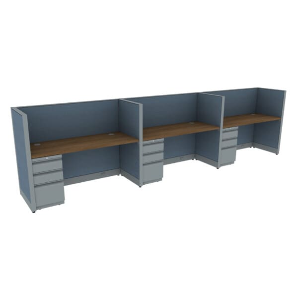 60" x 24" Cubicle Workstation 50"H Panel (Cluster of 3)