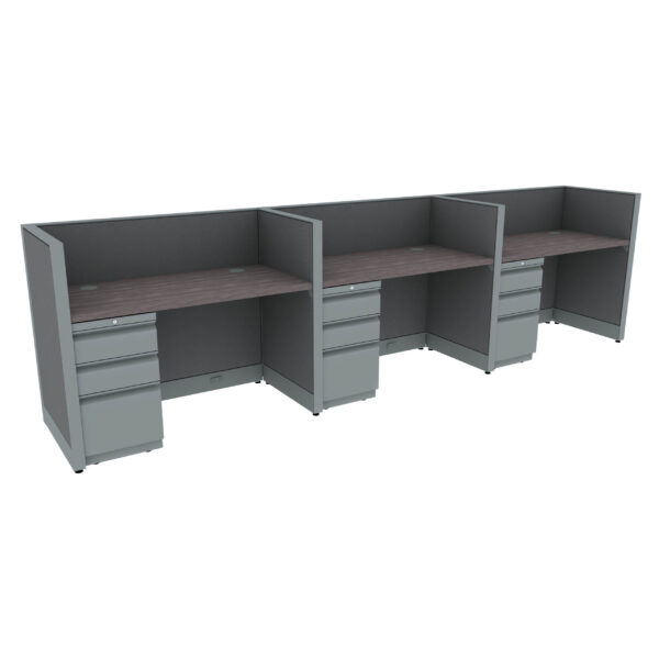 48" x 24" Cubicle Workstation 42"H Panel (Cluster of 3)