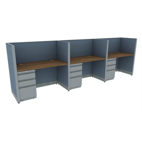 48" x 24" Cubicle Workstation 50"H Panel (Cluster of 3)