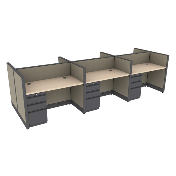 48" x 24" Cubicle Workstation 42"H Panel (Cluster of 6)