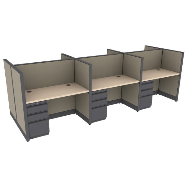 48" x 24" Cubicle Workstation 50"H Panel (Cluster of 6)