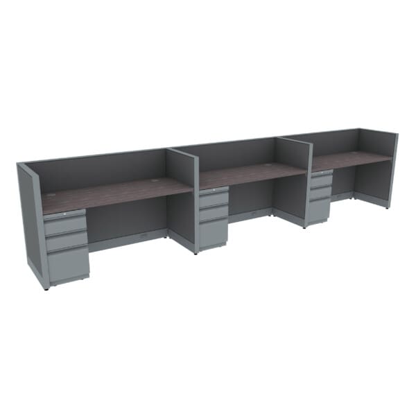 60" x 24" Cubicle Workstation 42"H Panel (Cluster of 3)