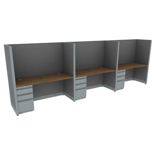 60" x 24" Cubicle Workstation 65"H Panel (Cluster of 3)