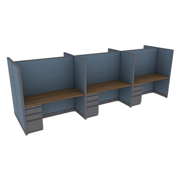 60" x 24" Cubicle Workstation 65"H Panel (Cluster of 6)