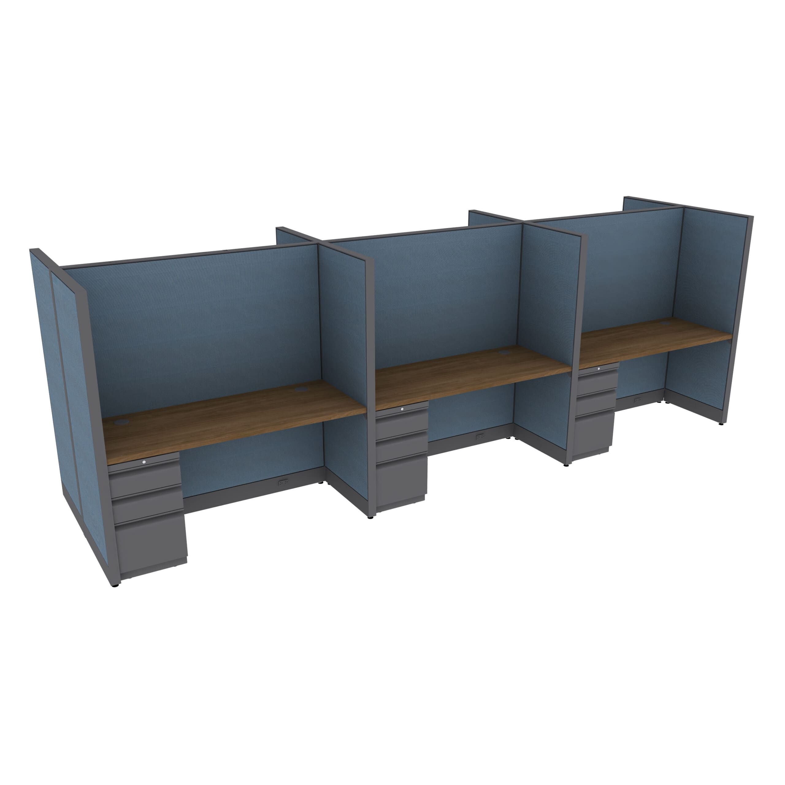 60" x 24" Cubicle Workstation 65"H Panel (Cluster of 6) - Image 1