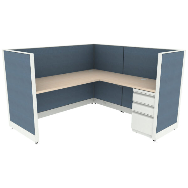 6' x 6' L-Shaped Cubicle Workstation 50"H Panel