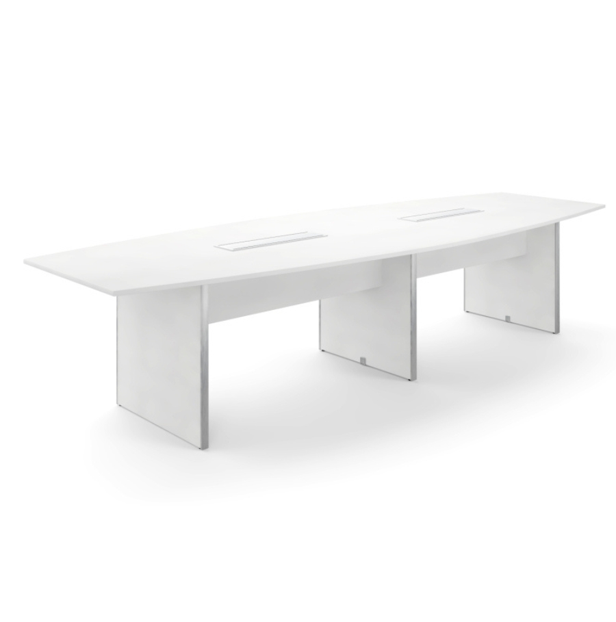 10' Boat Shaped Conference Table (42"D) - Image 1