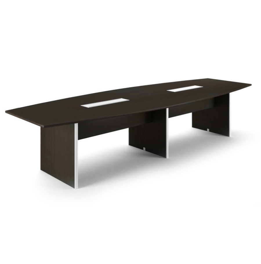 12' Boat Shaped Conference Table (42"D) - Image 1