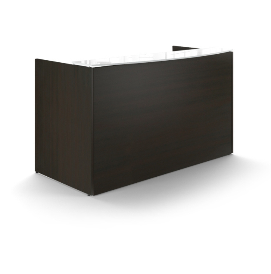 72" x 30" Reception Desk with Glass Transaction Top - Image 1