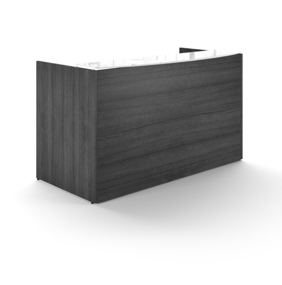 72" x 30" Reception Desk with Glass Transaction Top - Image 2