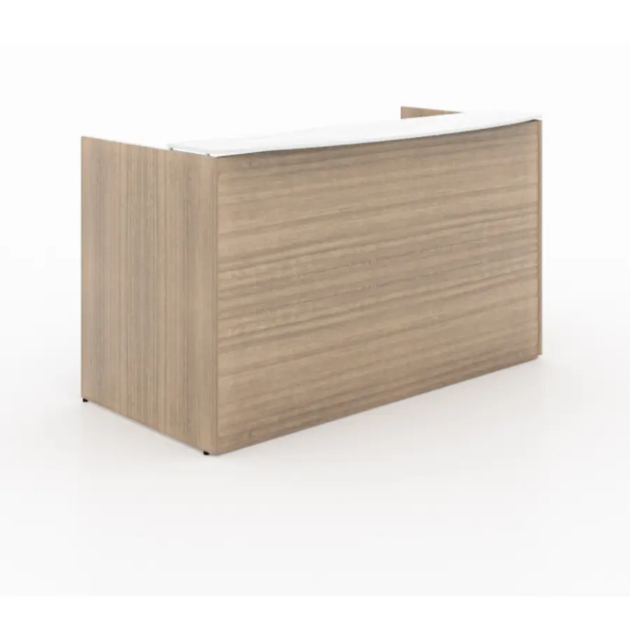 72" x 30" Reception Desk with Glass Transaction Top - Image 3