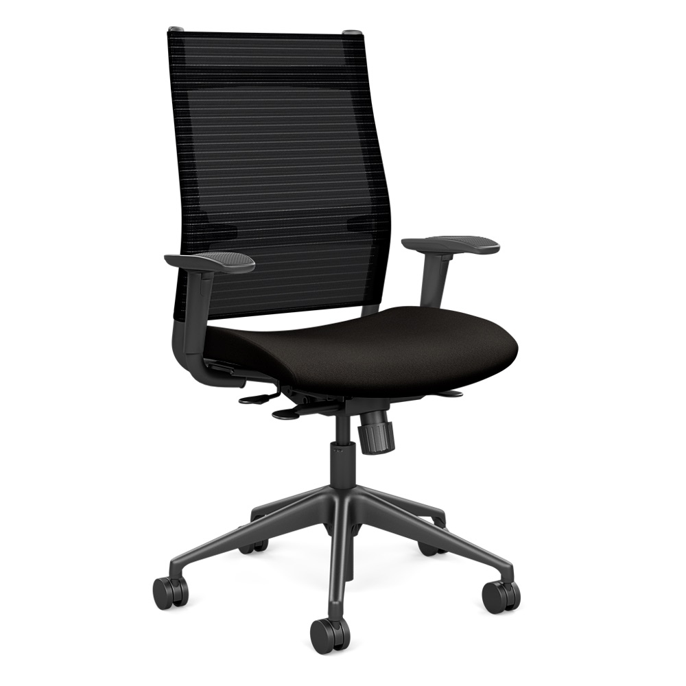 Wit Highback - Black Frame - Image 1