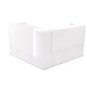72" x 36" L Shaped Reception Desk with Overlay Storage and LEDs - Thumbnail Image 7