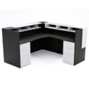 72" x 36" L Shaped Reception Desk with Overlay Storage and LEDs - Thumbnail Image 15